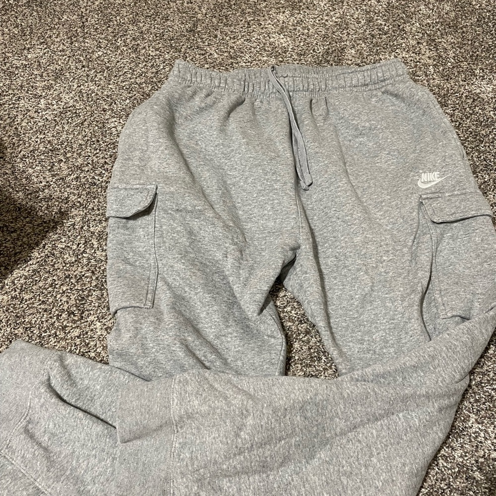 Nike Light Gray Cargo Joggers